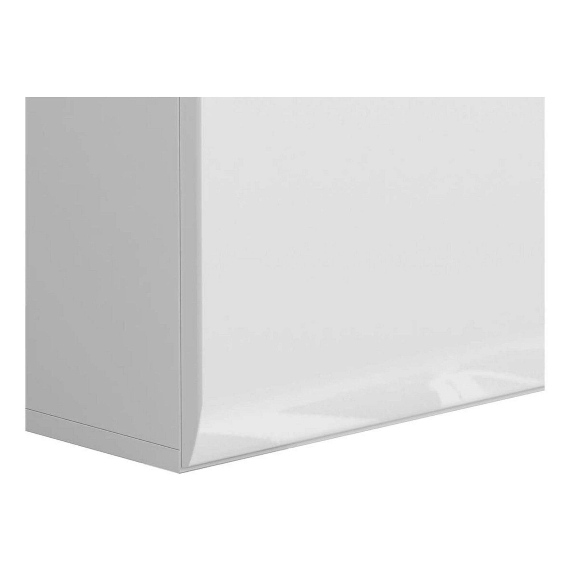 Vitrina AZTECA TRIO, alb, PAL/sticla, cu iluminare LED, 90x41x145 cm