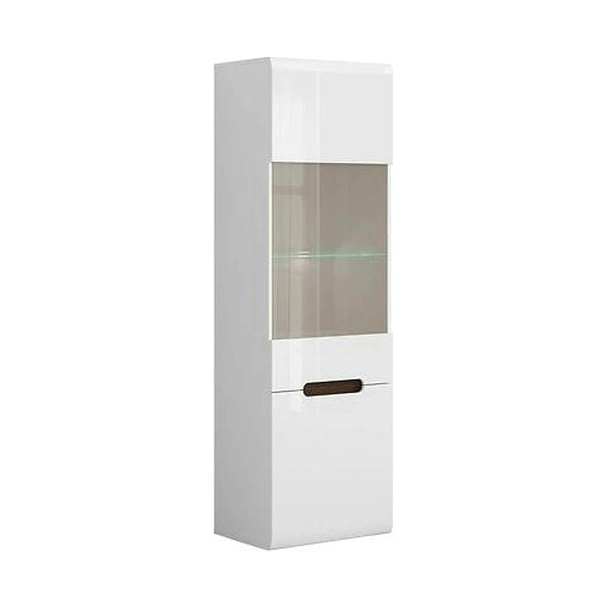 Vitrina AZTECA TRIO REG1W1D-19-6, alb, PAL/sticla securizata, 60x41x193 cm
