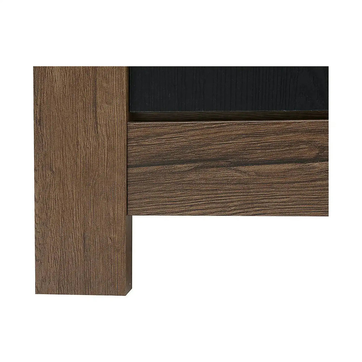 Vitrina BALIN, stejar, PAL/sticla, cu iluminare LED, 68x40x197 cm