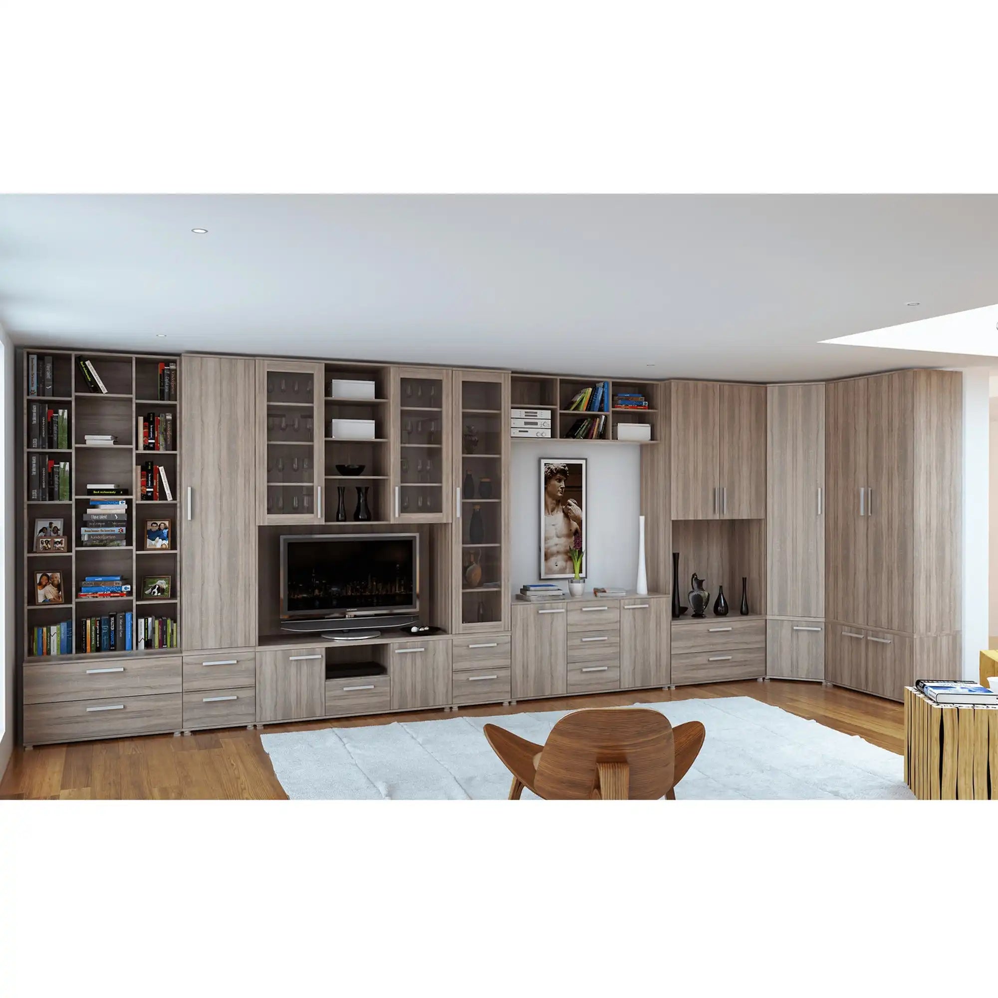 Vitrina DUNAJ Tip 4, stejar sonoma, PAL melaminat, 45x47x191 cm