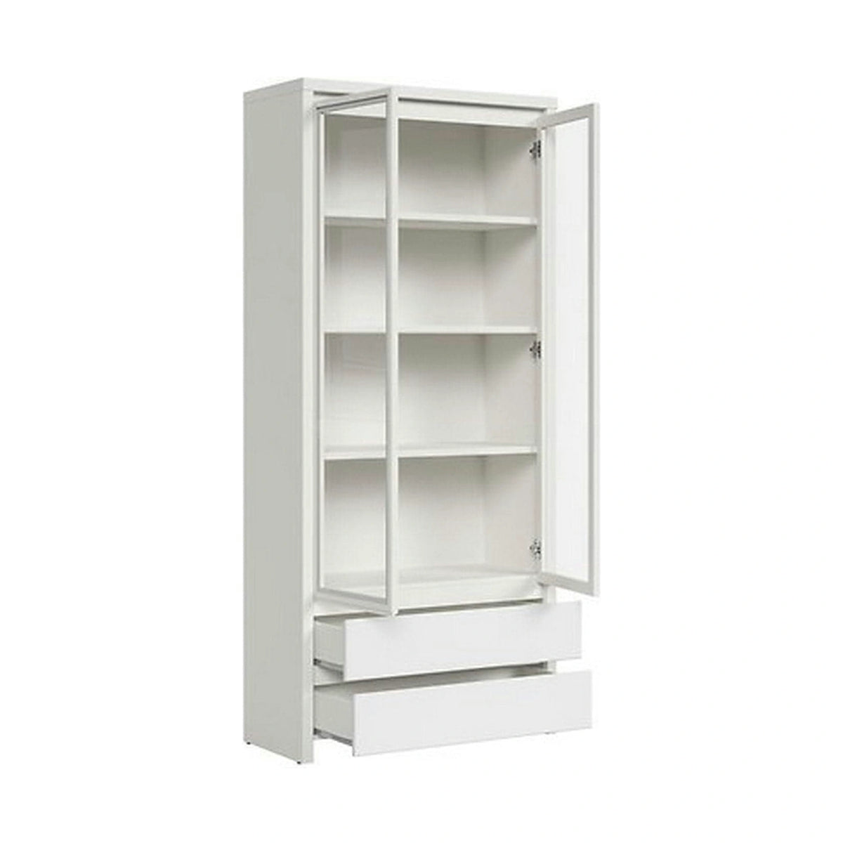Vitrina KASPIAN, alb, PAL, 90x41x201 cm