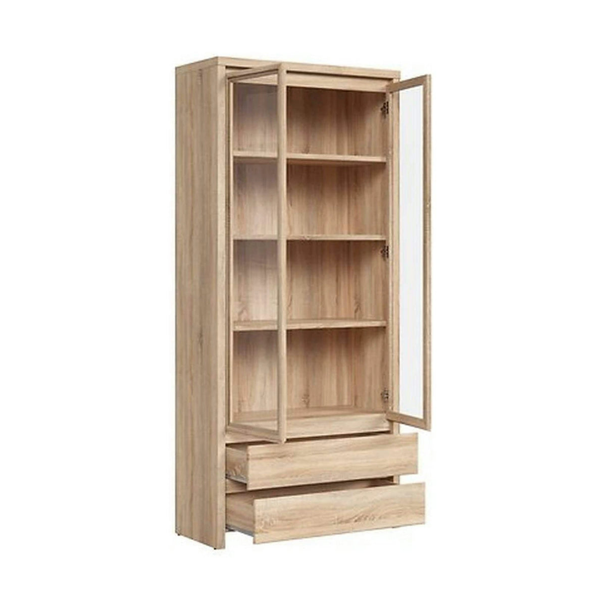 Vitrina KASPIAN, stejar sonoma, PAL, 90x41x201 cm