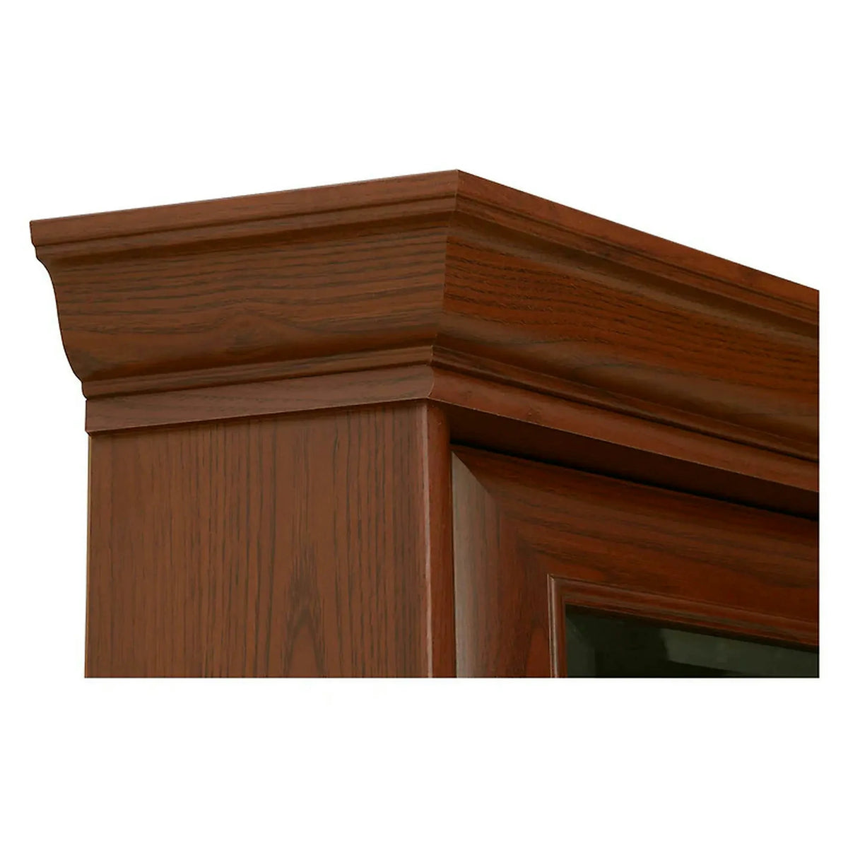 Vitrina KENT ENAD1WN, castan, PAL/sticla securizata, 59x59x115 cm