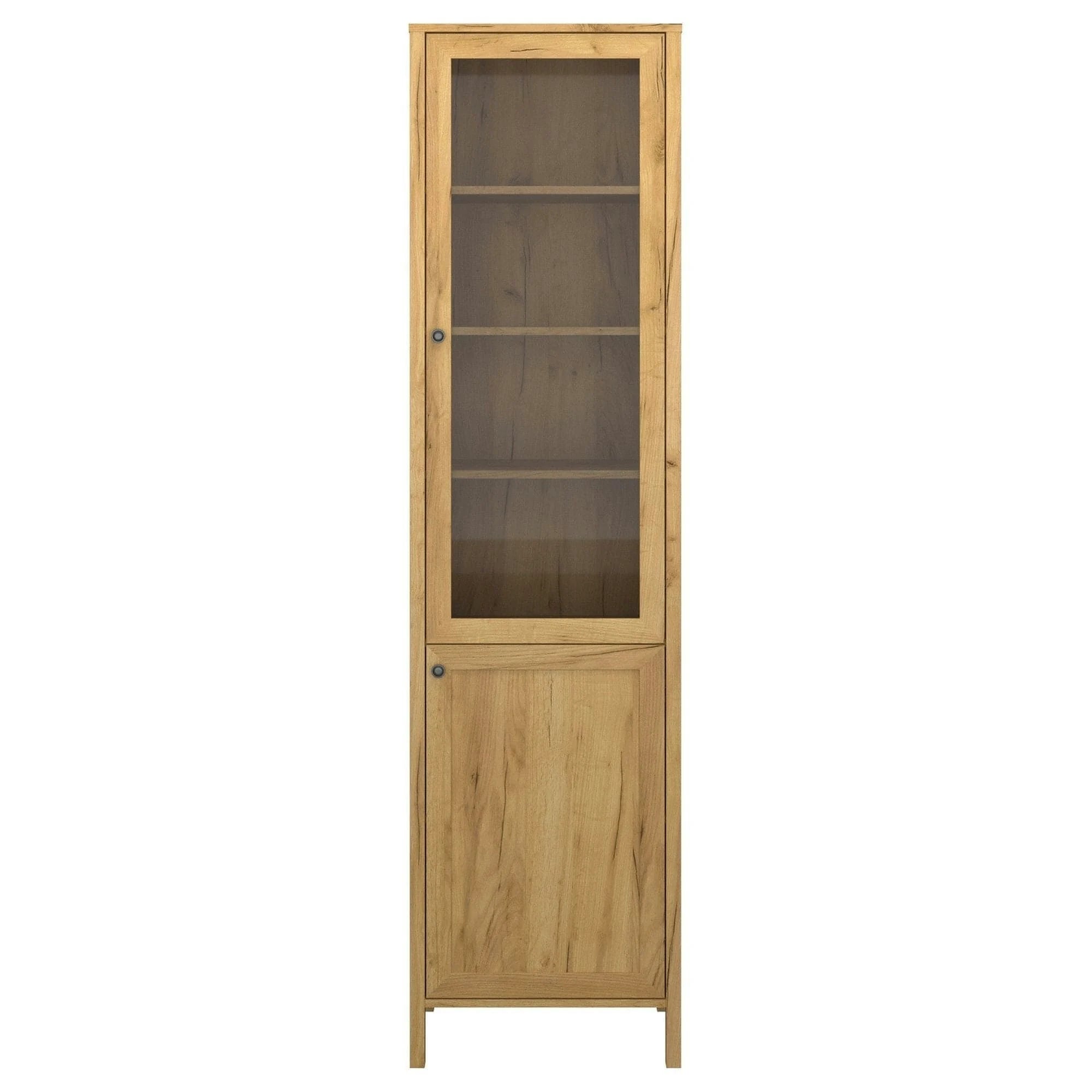 Vitrina KLARK, stejar auriu, PAL laminat, 55x42x210 cm