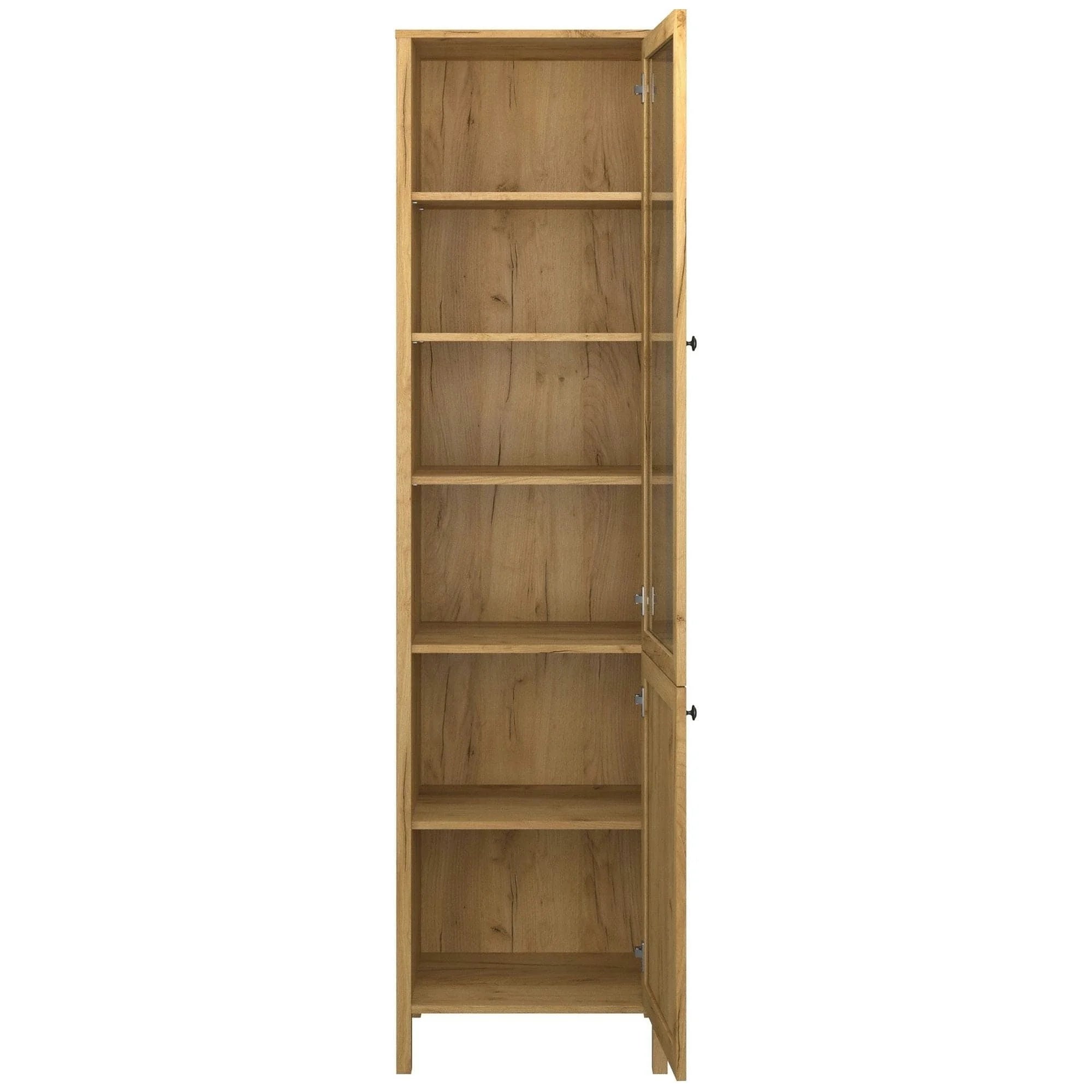 Vitrina KLARK, stejar auriu, PAL laminat, 55x42x210 cm