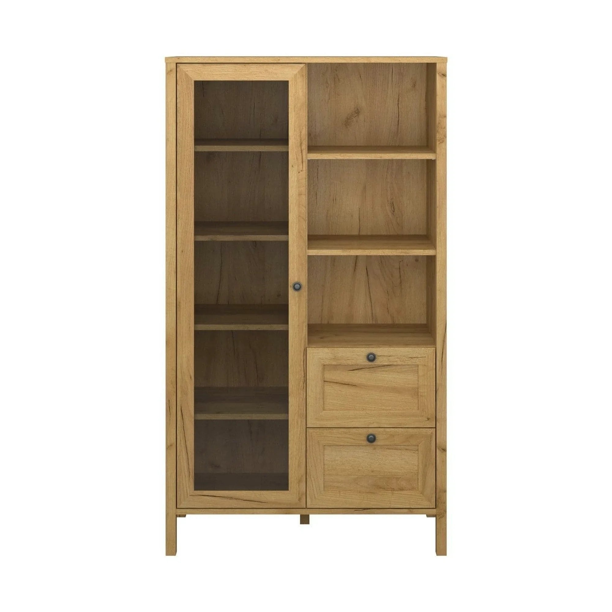Vitrina KLARK, stejar auriu, PAL laminat, 84x42x150 cm
