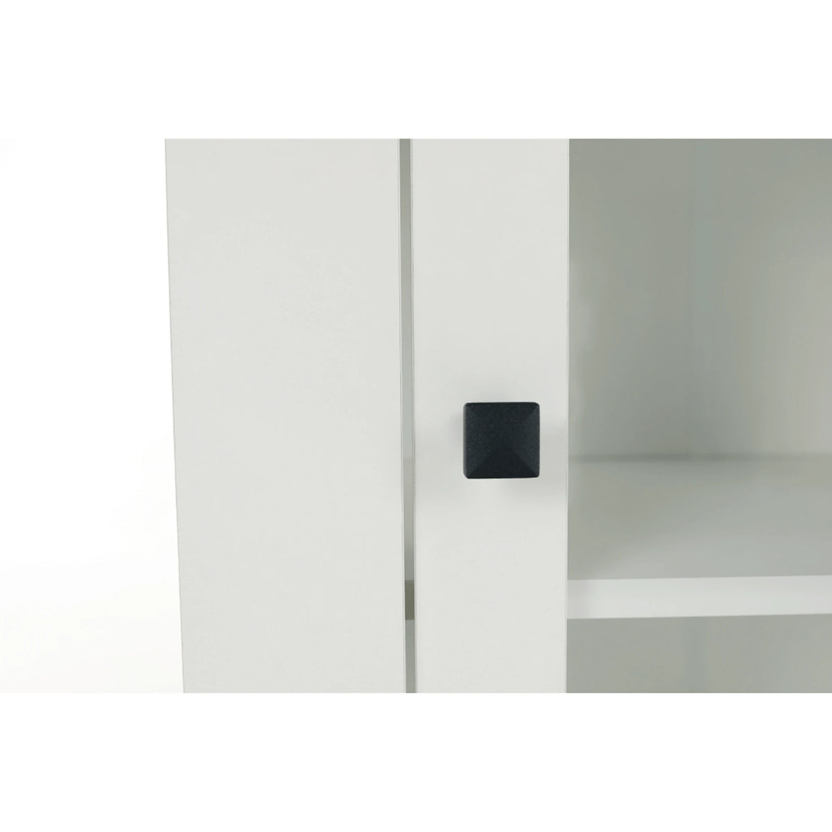 Vitrina LEON MZ4, alb/stejar deschis, PAL laminat, 70x40x200 cm