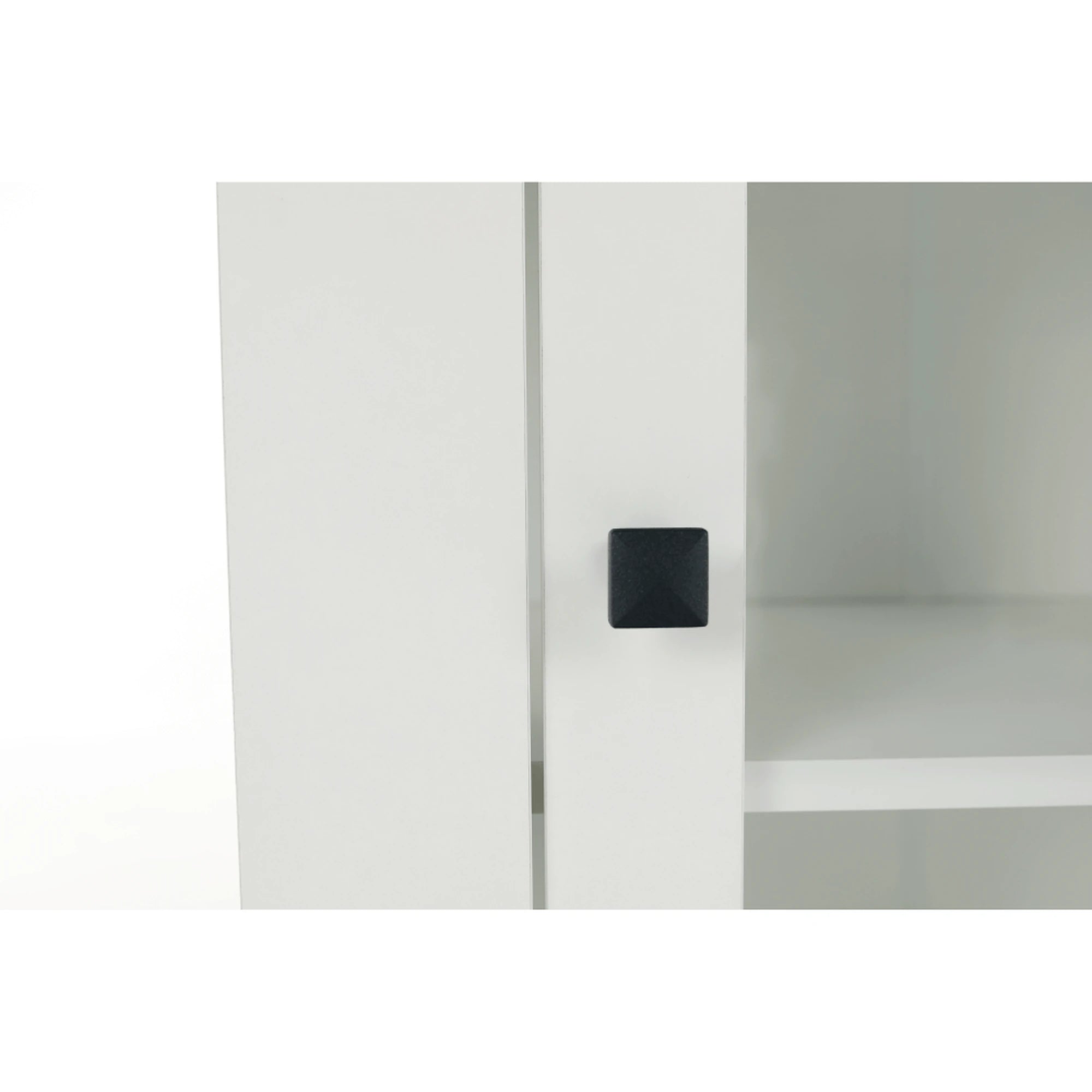 Vitrina LEON MZ4, alb/stejar deschis, PAL laminat, 70x40x200 cm