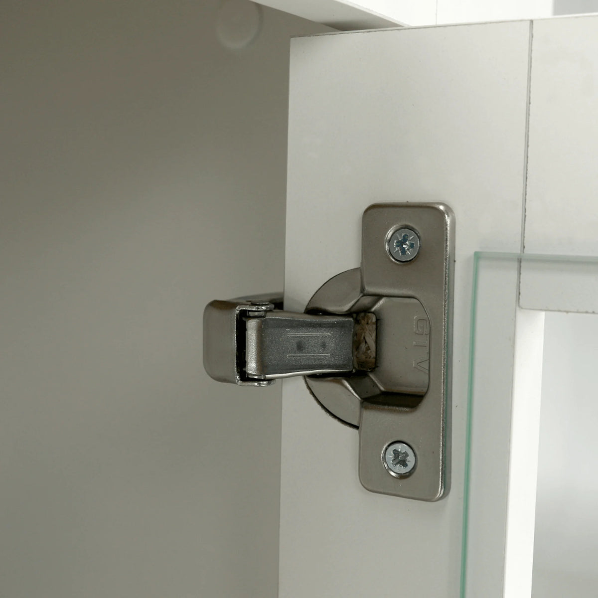 Vitrina LEON MZ5, alb/stejar deschis, PAL laminat, 125x40x180 cm