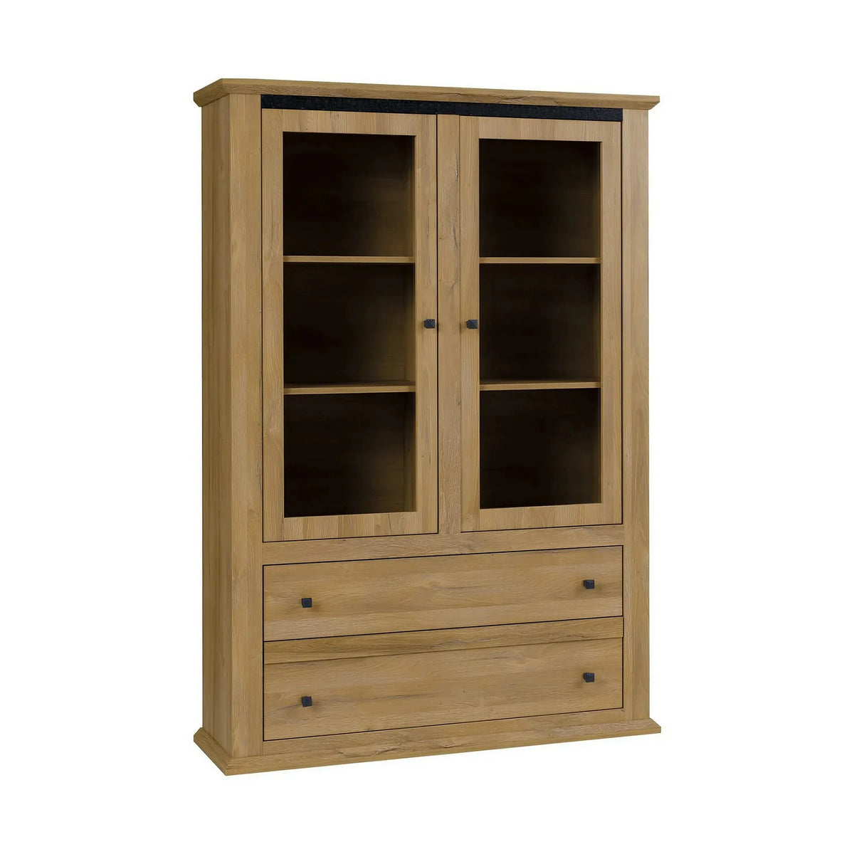 Vitrina LEON MZ5, stejar, PAL laminat, 125x40x180 cm