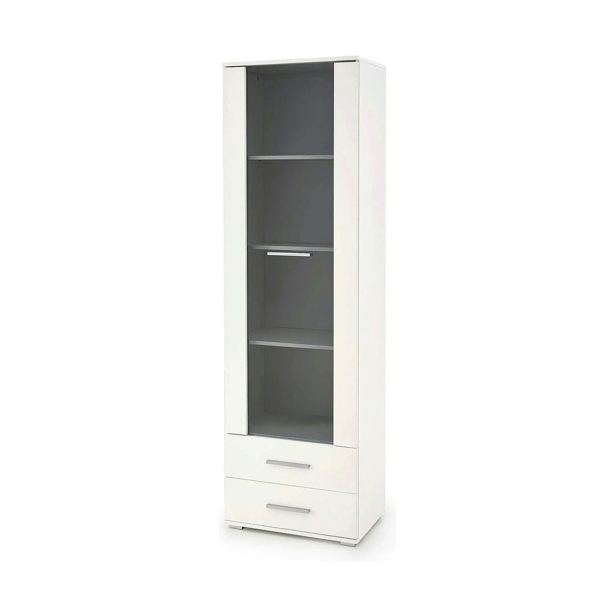 Vitrina LIMA W-1, alb, PAL laminat/sticla, 60x40x200 cm