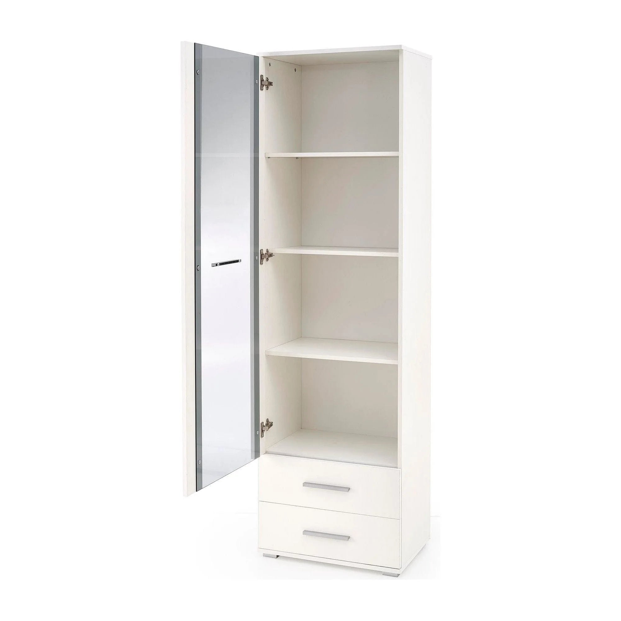 Vitrina LIMA W-1, alb, PAL laminat/sticla, 60x40x200 cm