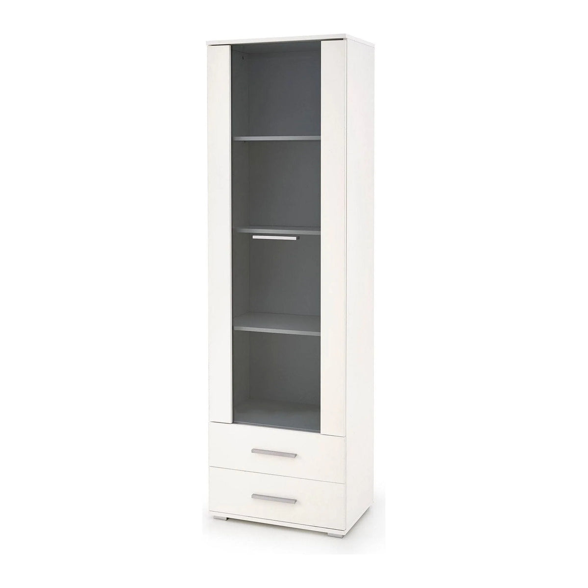 Vitrina LIMA W-1, alb, PAL laminat/sticla, 60x40x200 cm
