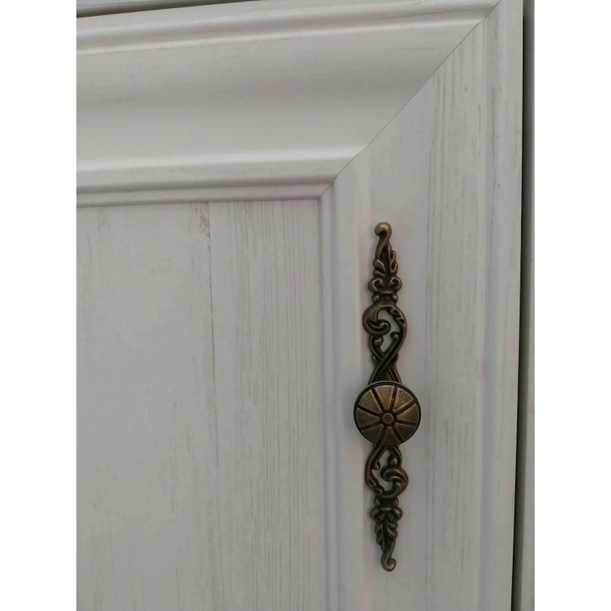 Vitrina living clasica IRYS, pin alb anderson, PAL laminat, 70x43x198 cm