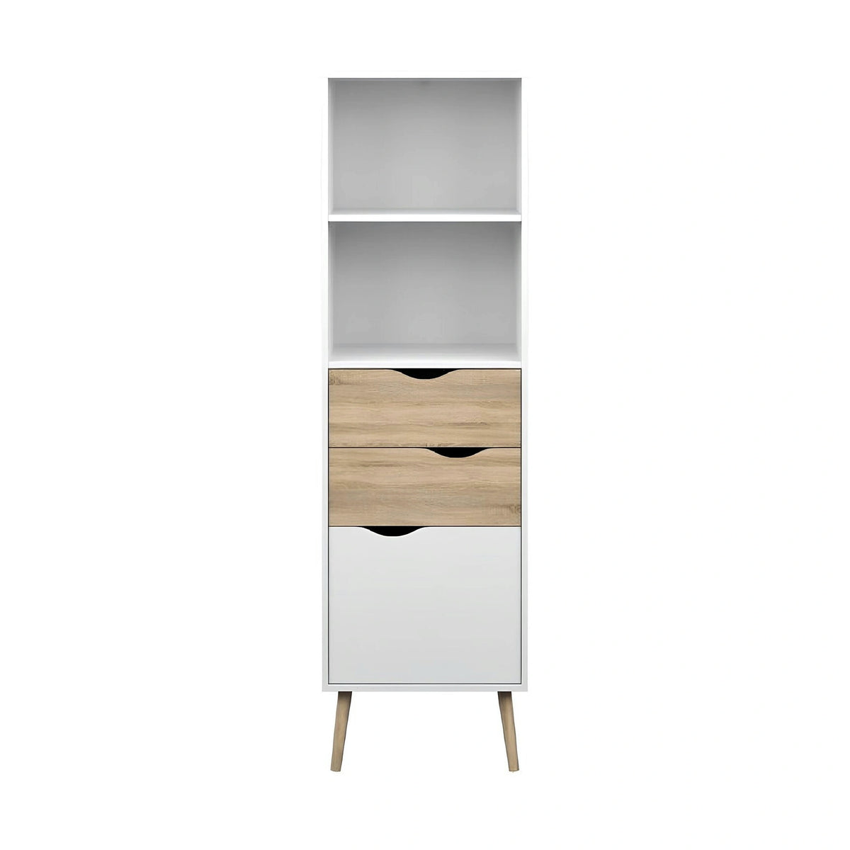 Vitrina OSLO 75382, alb/stejar sonoma, PAL melaminat, 50x39x171 cm