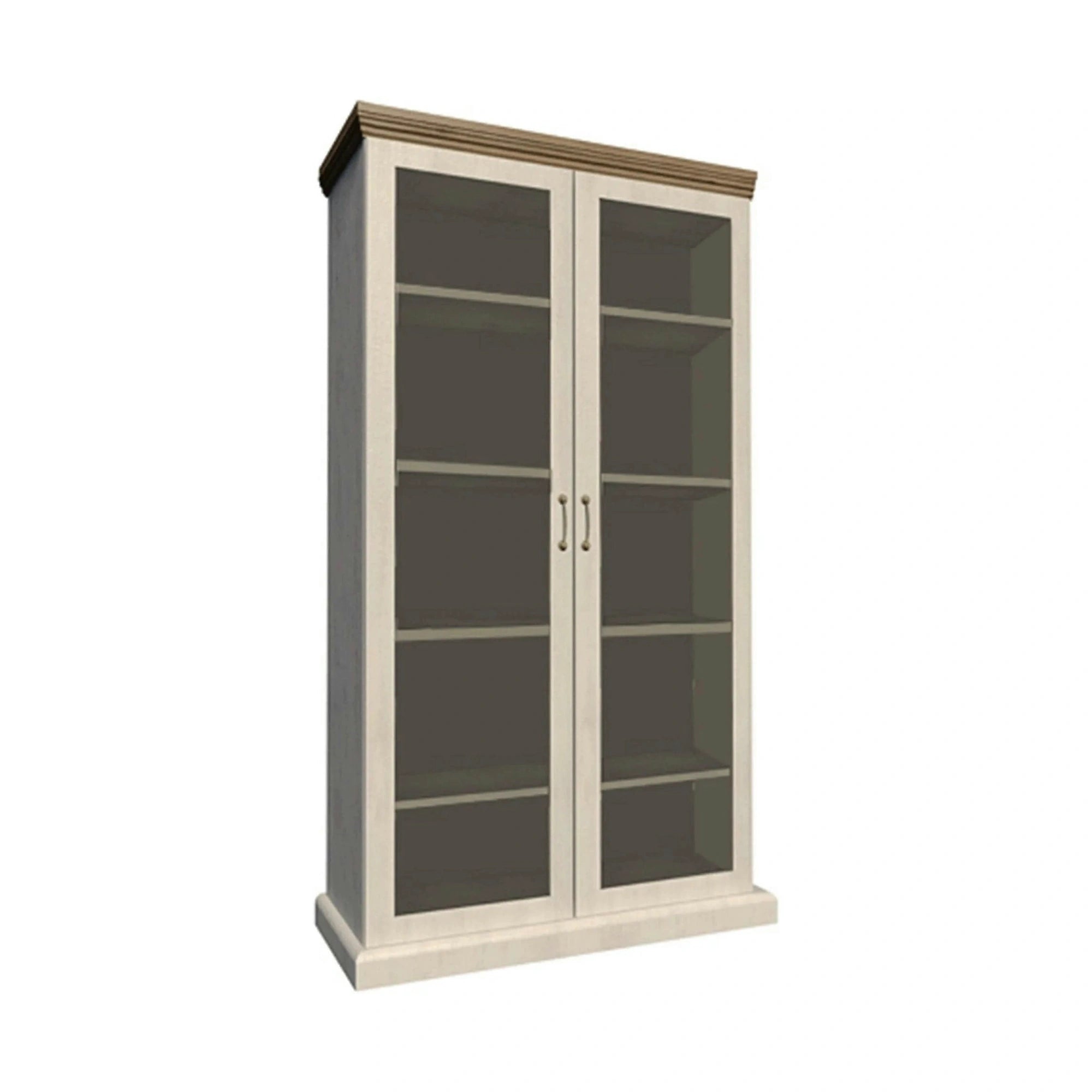 Vitrina ROYAL WS, pin nordic/stejar salbatic, PAL melaminat/plinte decorative/metal, 87x39x187 cm