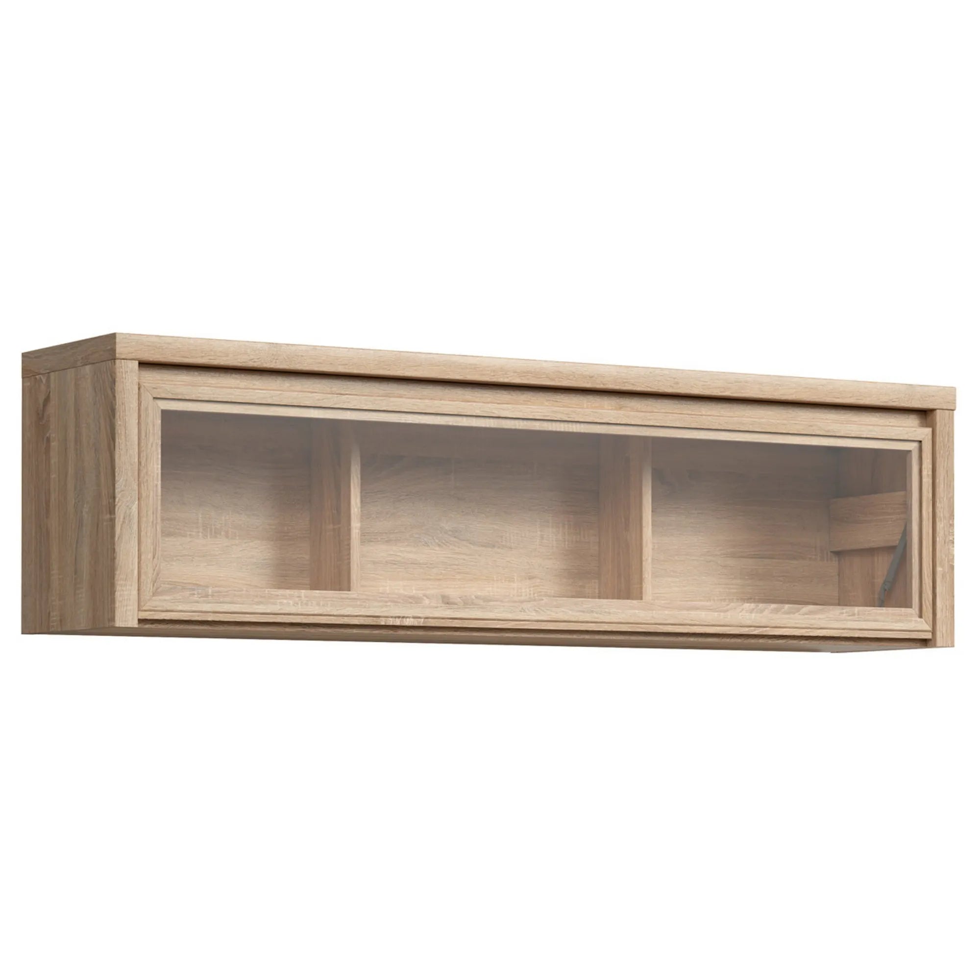 Vitrina suspendata KASPIAN, stejar sonoma, PAL, 144x31x40 cm