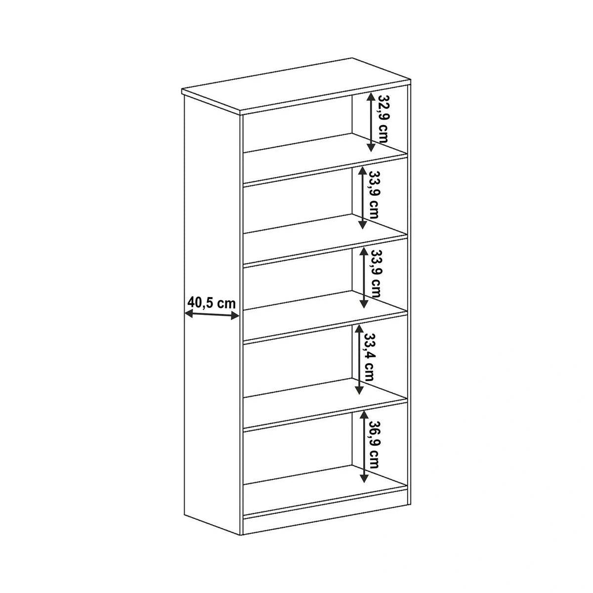Vitrina TEDY Tip T8, stejar lefkas, PAL melaminat, 90x44x191 cm