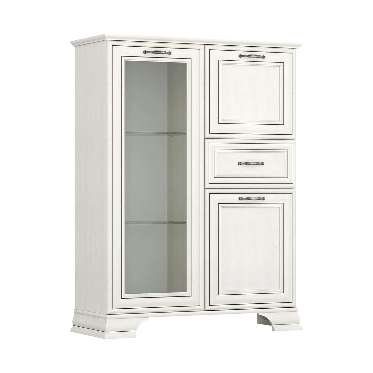 Vitrina TIFFANY II, grej, PAL, 94x37x125 cm