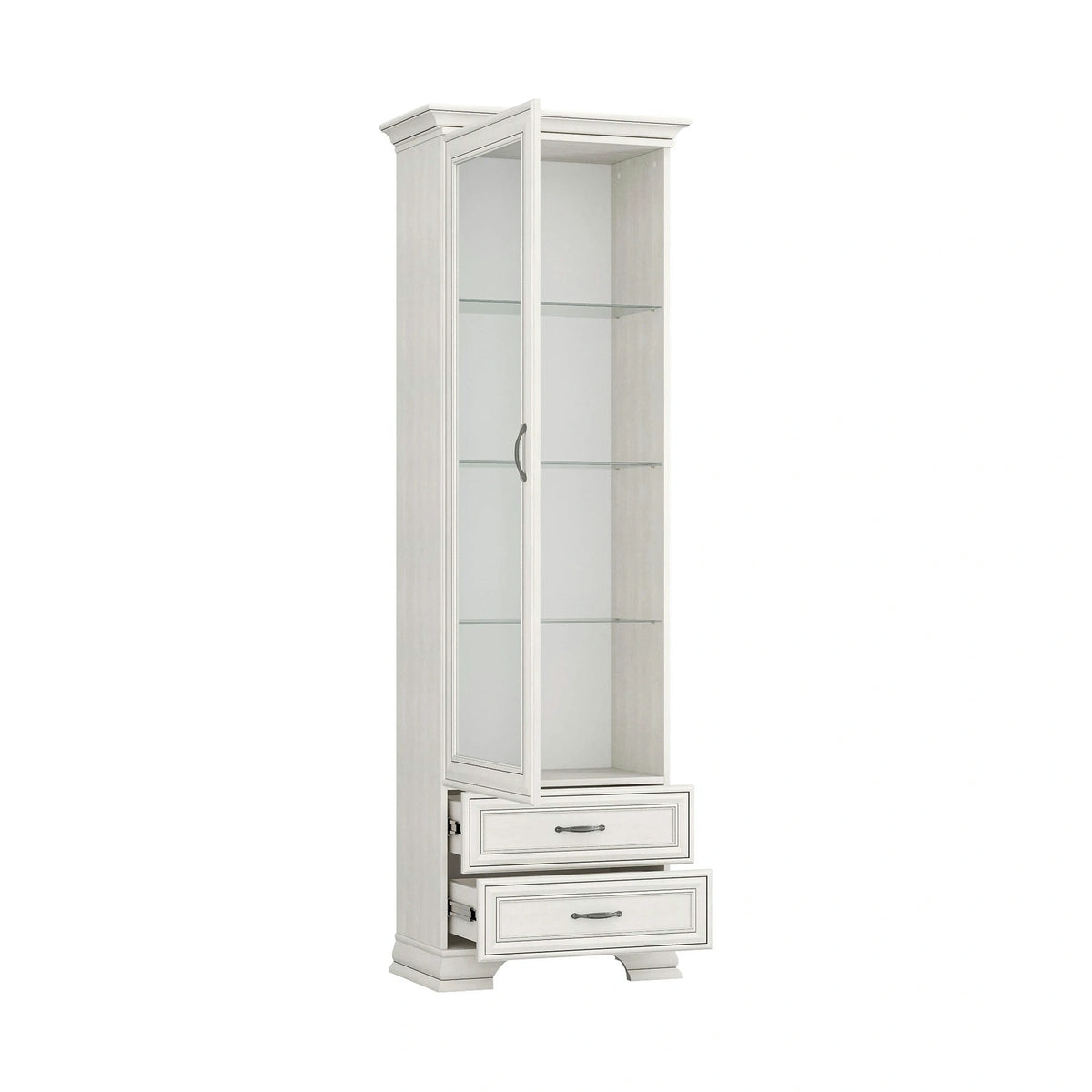 Vitrina TIFFANY II, grej, PAL laminat, 69x40x212 cm