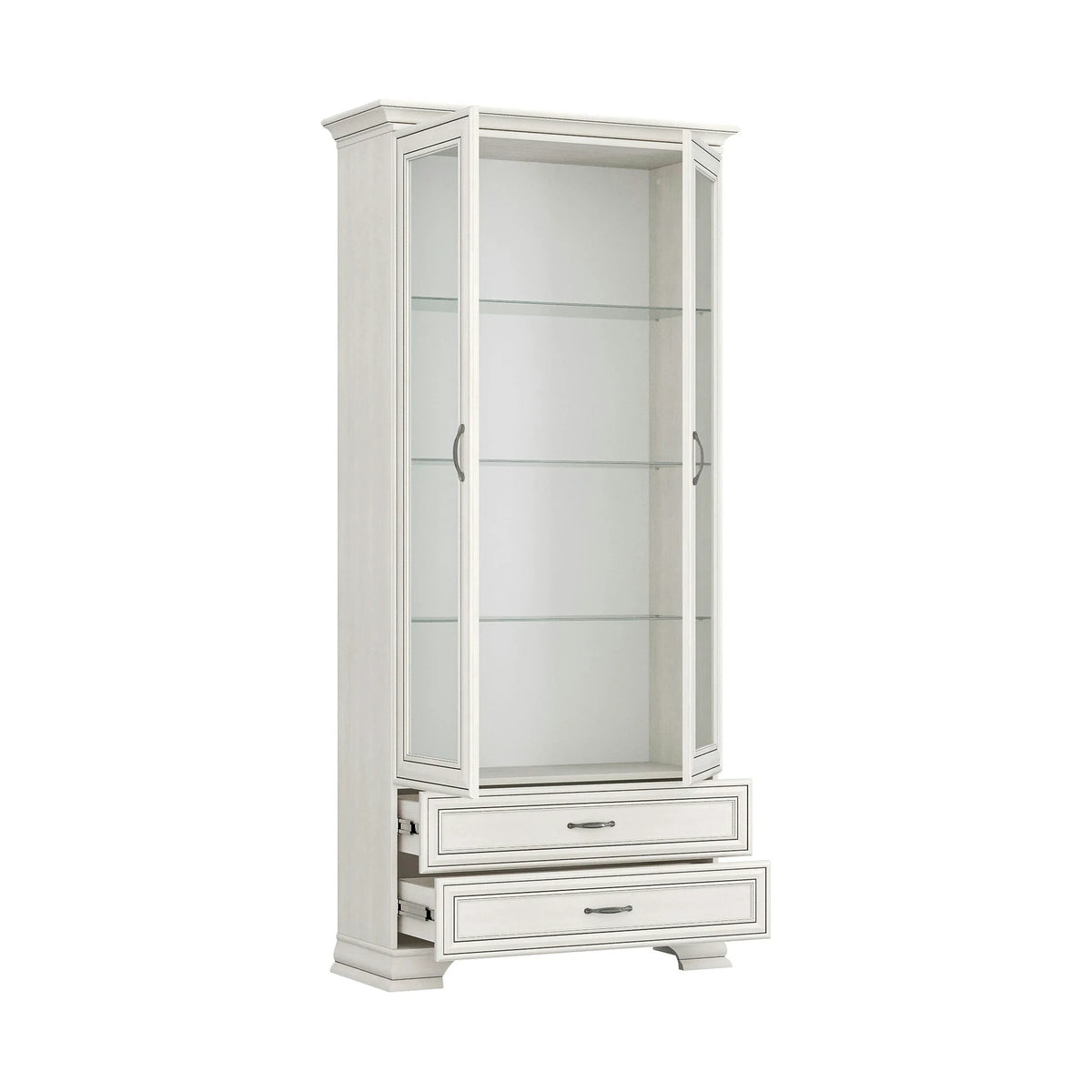 Vitrina TIFFANY II, grej, PAL laminat, 99x40x212 cm