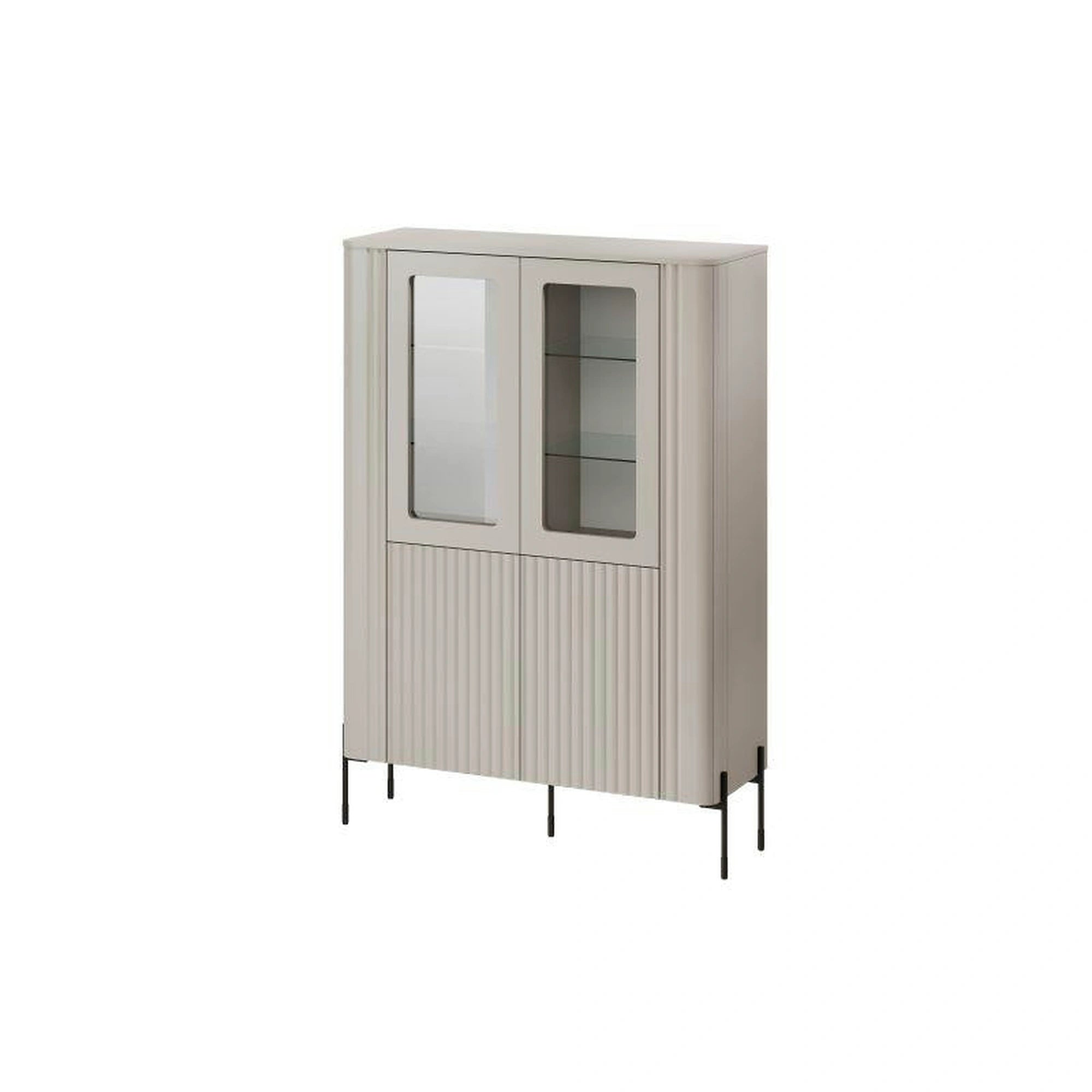 Vitrina VERA, casmir, PAL laminat/sticla, 110x40x160 cm
