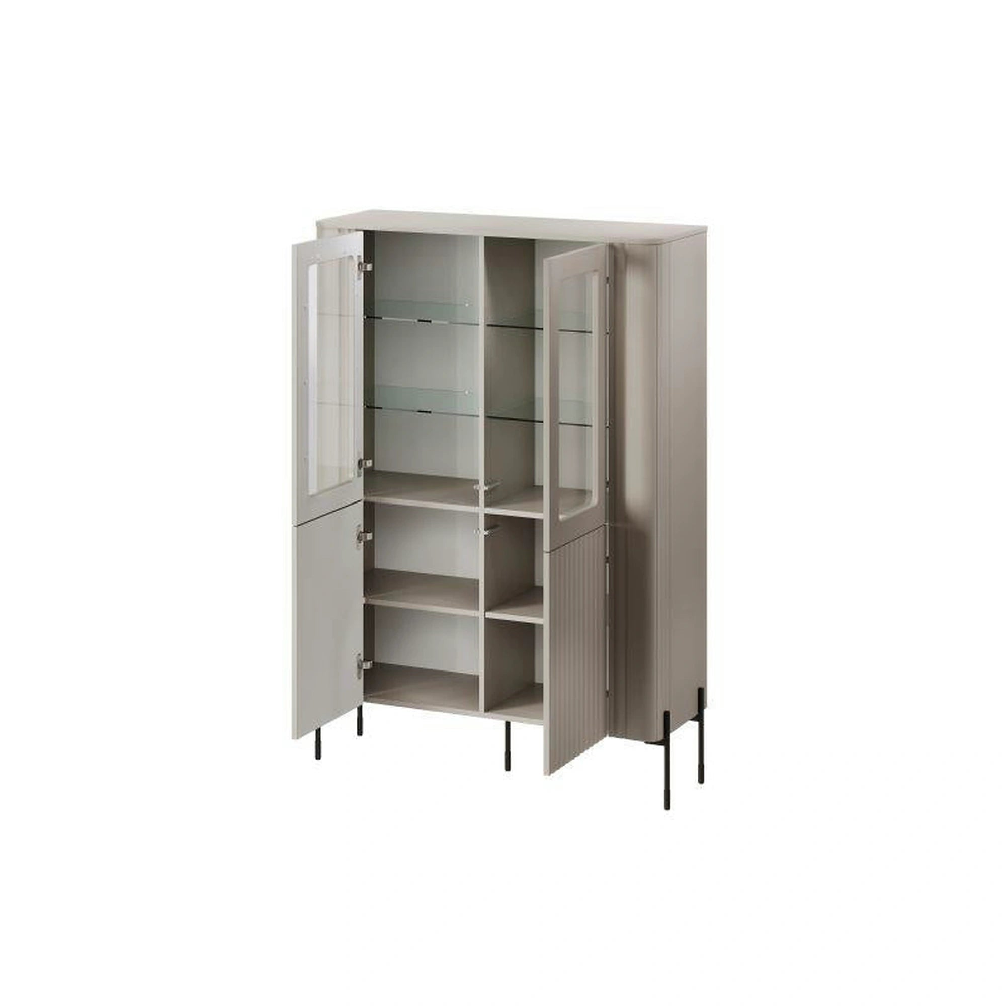 Vitrina VERA, casmir, PAL laminat/sticla, 110x40x160 cm