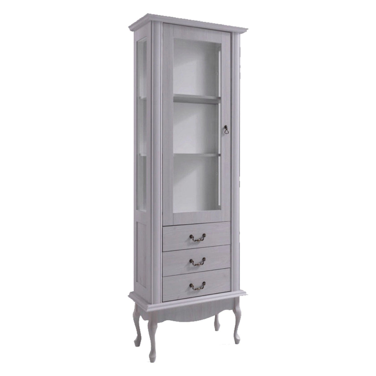 Vitrina VILAR DA4, gri, DTD laminat, 75x42x196 cm