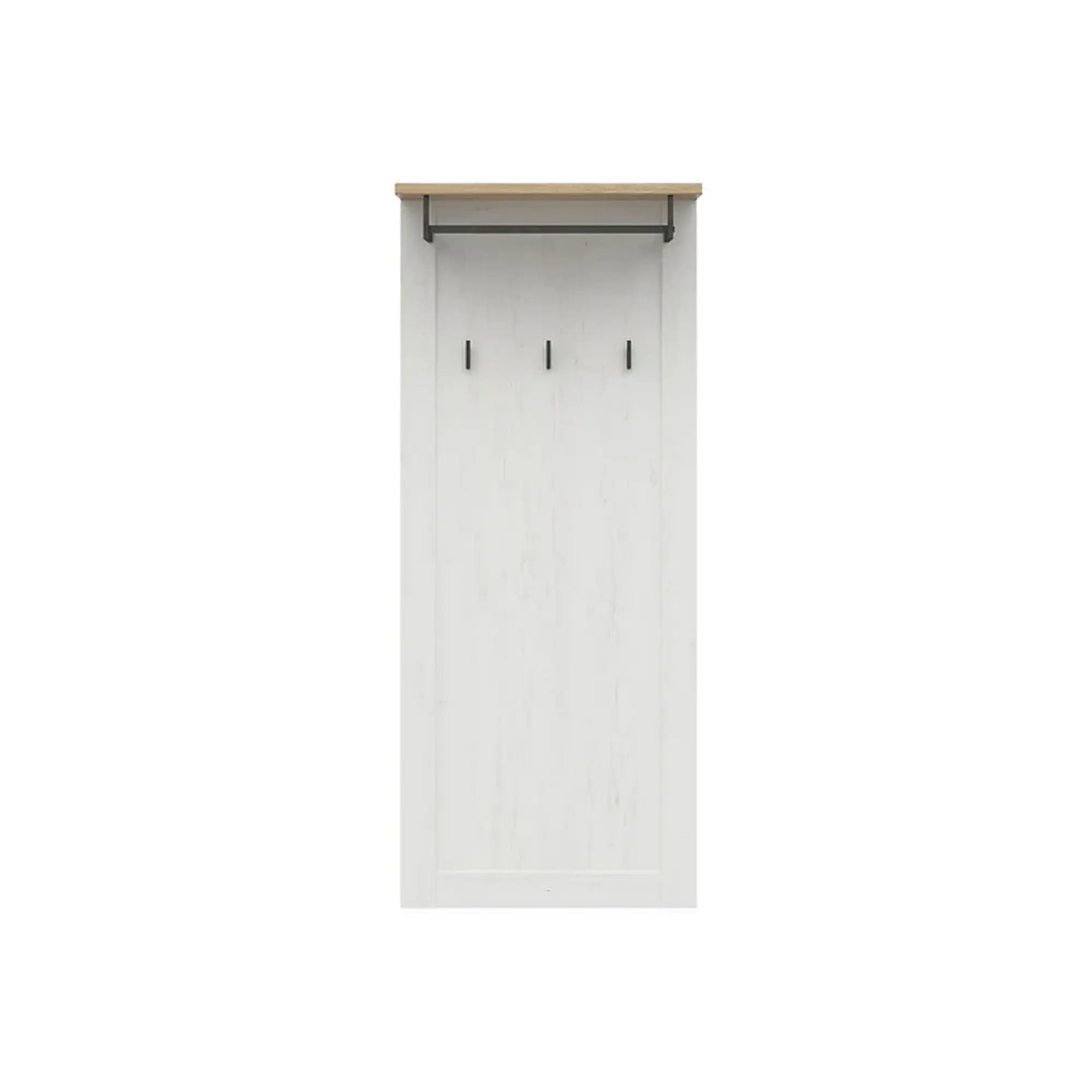 Cuier hol LOKSA, alb/stejar, PAL laminat, 59x30x143 cm
