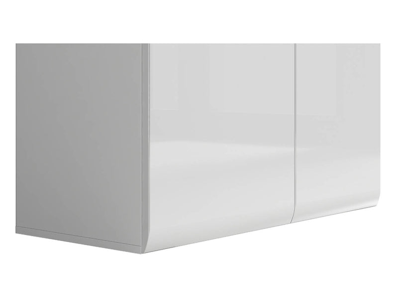 Vitrina AZTECA TRIO, alb, PAL/sticla, cu iluminare LED, 90x41x193 cm