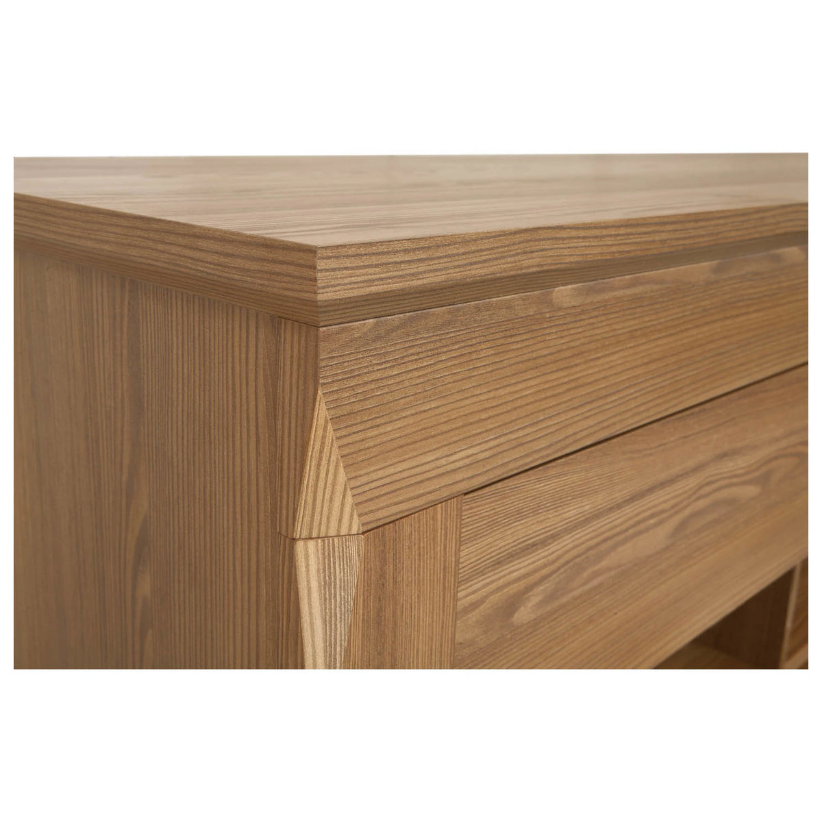 Vitrina BERGEN REG3W, stejar, PAL/sticla securizata, 156x47x151 cm