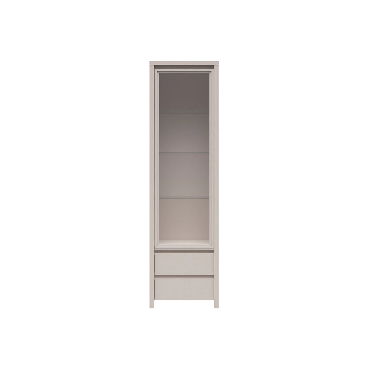 Vitrina KASPIAN, casmir, PAL/sticla, 56x41x201 cm