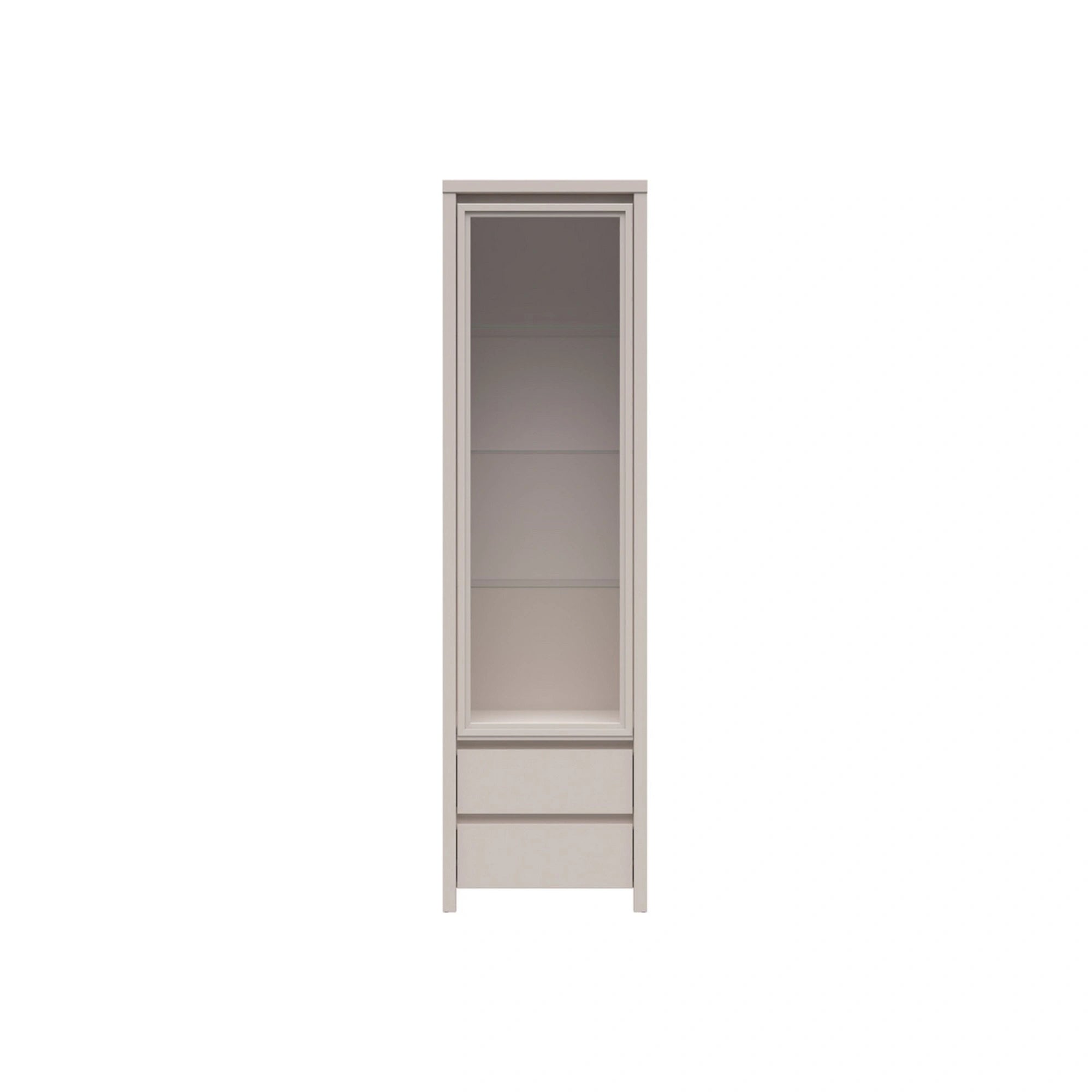Vitrina KASPIAN, casmir, PAL/sticla, 56x41x201 cm