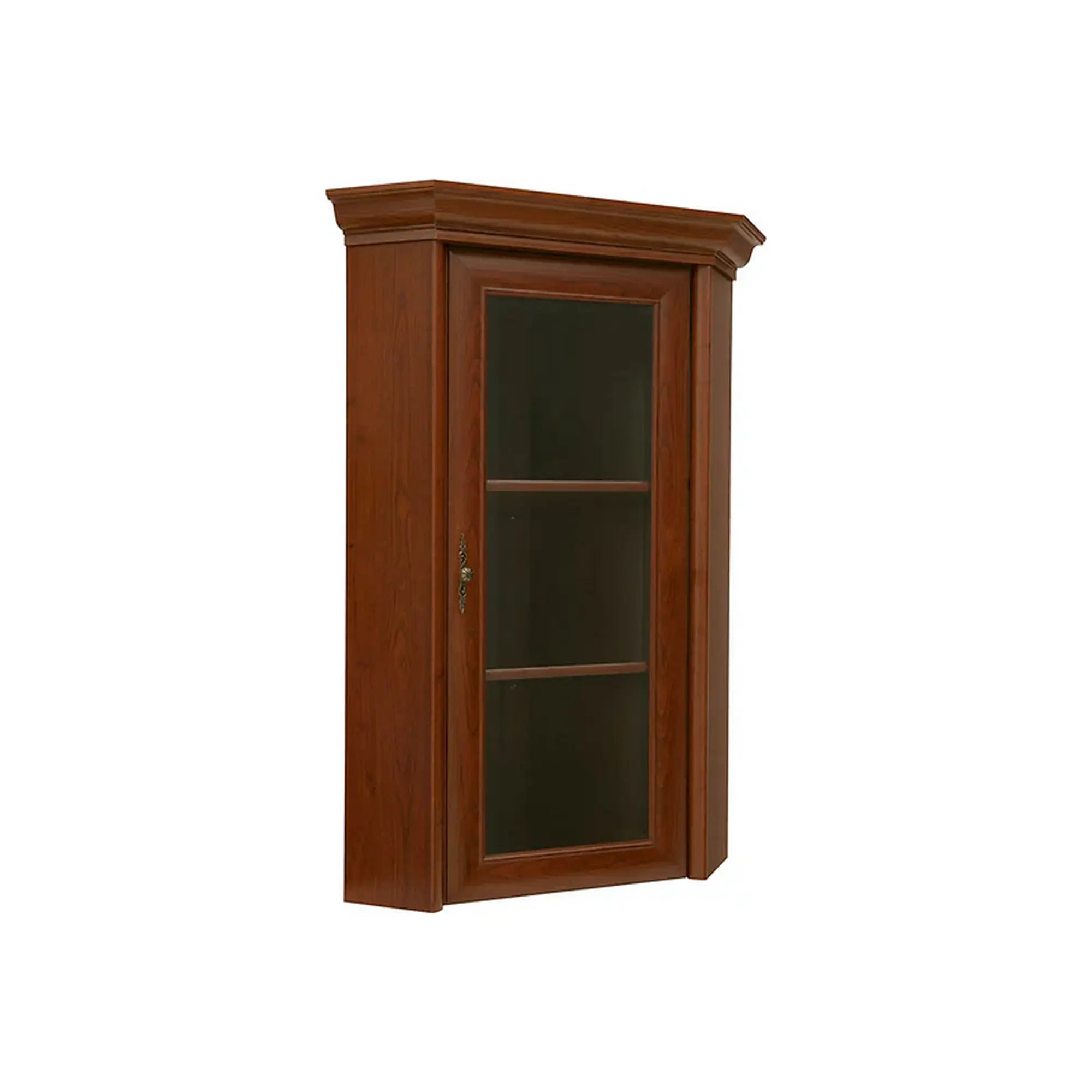 Vitrina KENT ENAD1WN, castan, PAL/sticla securizata, 59x59x115 cm