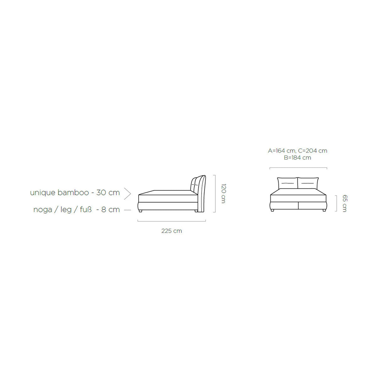 Pat FOG 160x200, personalizabil materiale gama Premium, cu suport pentru saltea