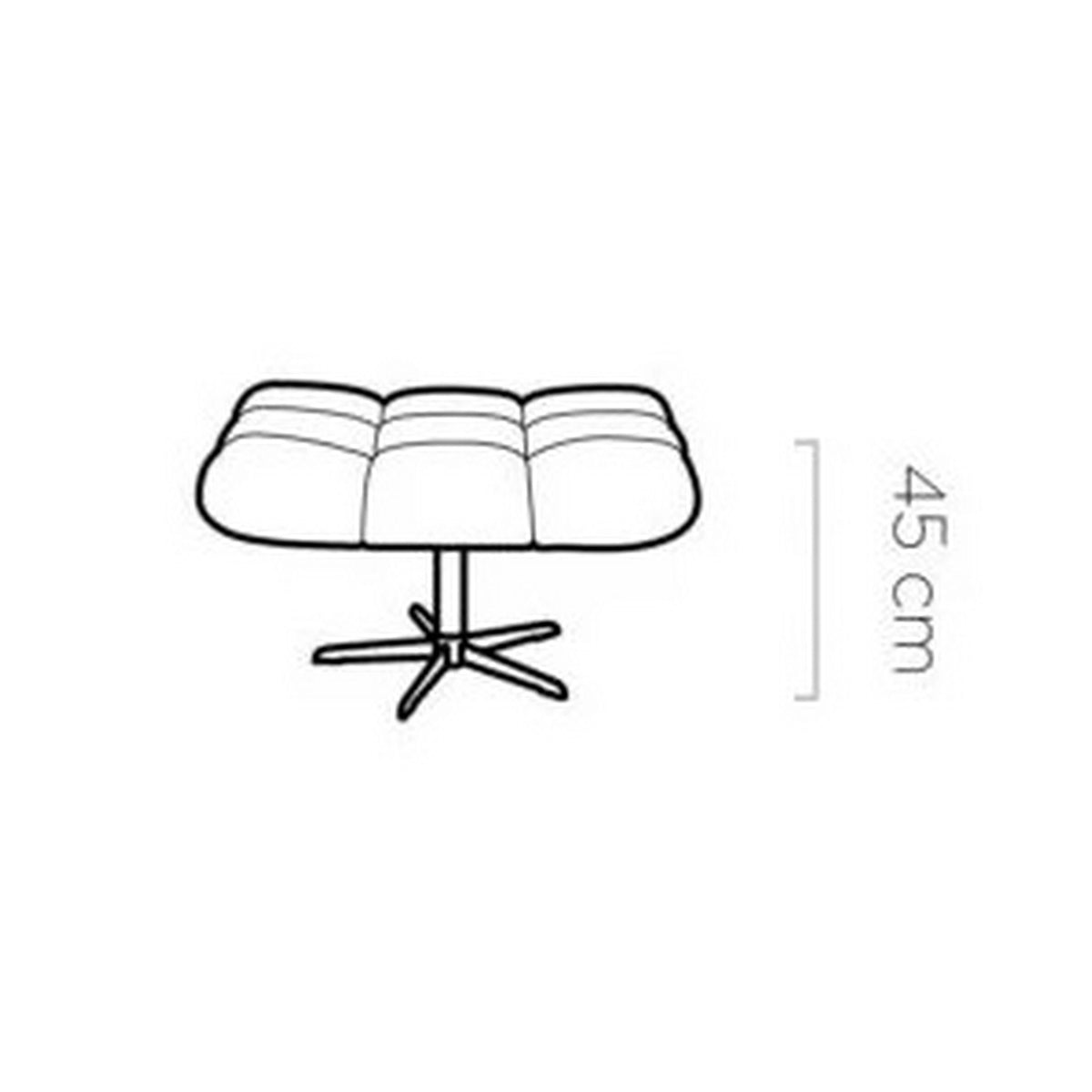 Taburet YOGA, stofa catifelata albastru marin - Salvador 11, Gama Premium, 70x46x45 cm