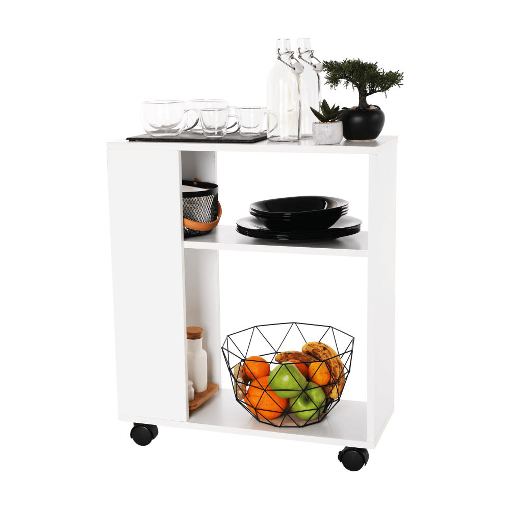 Masuta laterala ZOELA NEW, alb, PAL laminat, 60x24x70 cm
