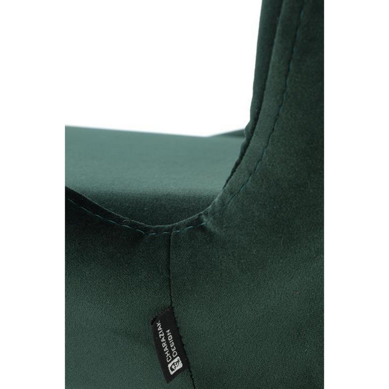 Scaun K454, verde/negru, stofa catifelata/metal, 46x55x83 cm