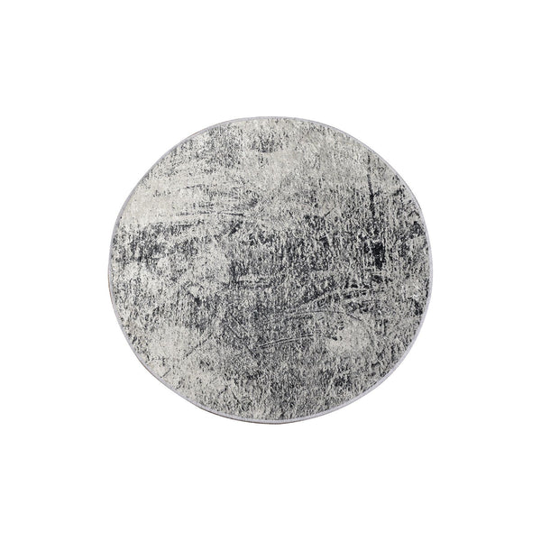 Covor living Evidence, 100 cm, forma rotunda, catifea gri