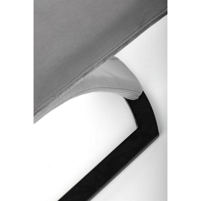 Scaun K442, gri/negru, stofa catifelata/metal, 46x61x102 cm