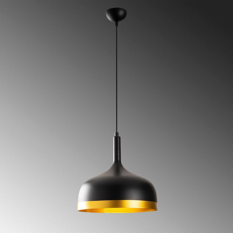 Lustra Sivani-MR-826, negru/auriu, metal, 30x128 cm