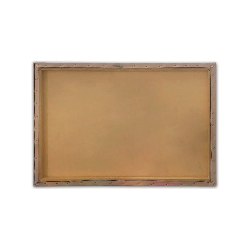 Tablou 529TCR1593, 100% panza/lemn, gri/alb, sarut abstract, 70 x 100 cm
