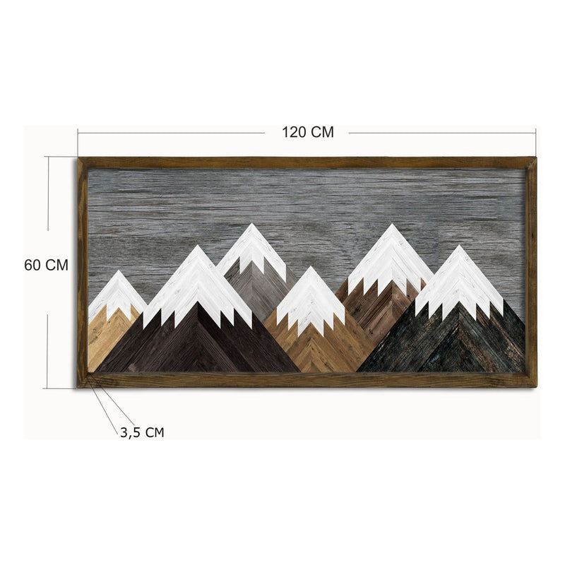 Tablou TAH044, pictura multicolora, lemn de pin, 60x120 cm
