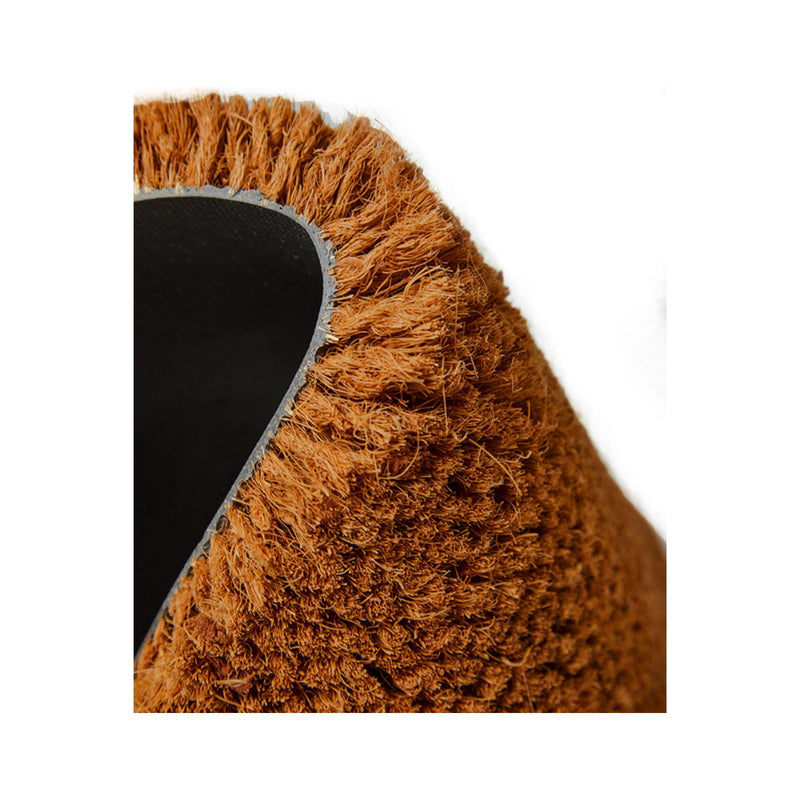 Covoras intrare, 40x60 cm, forma dreptunghiulara, material coir, maro/negru, Coco Nuclear Family