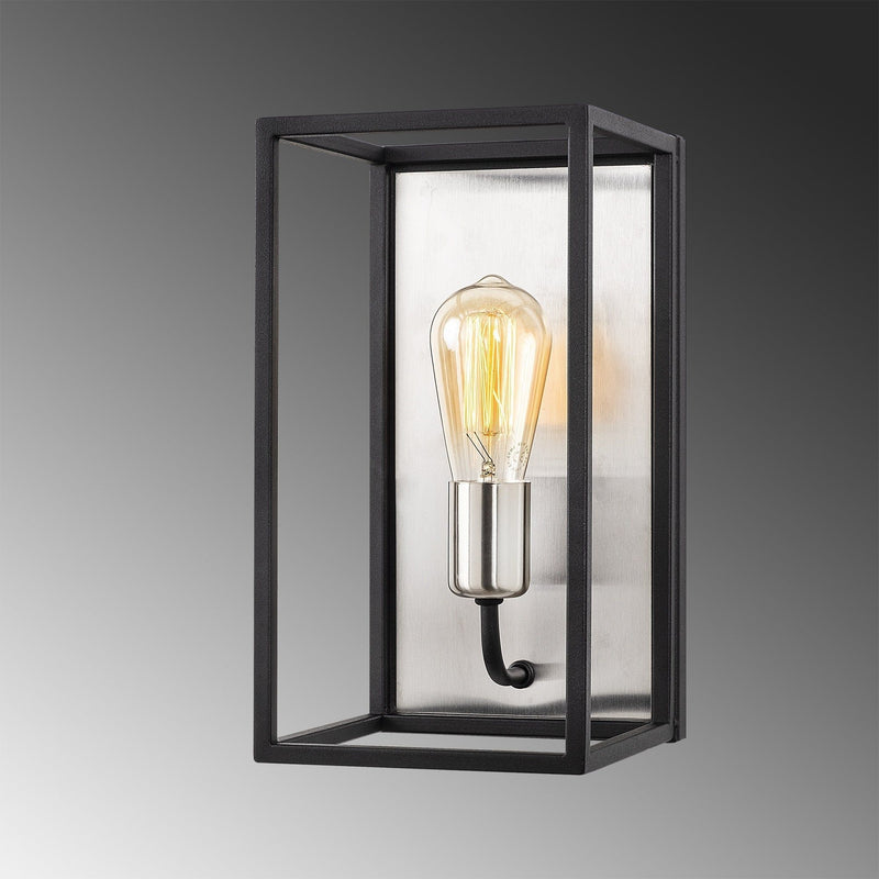 Lampa de perete Kafes-5566, negru, metal, 17x19x32 cm