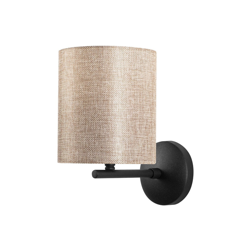 Lampa de perete 4685, negru/crem, metal/material textil, 14x23x26 cm