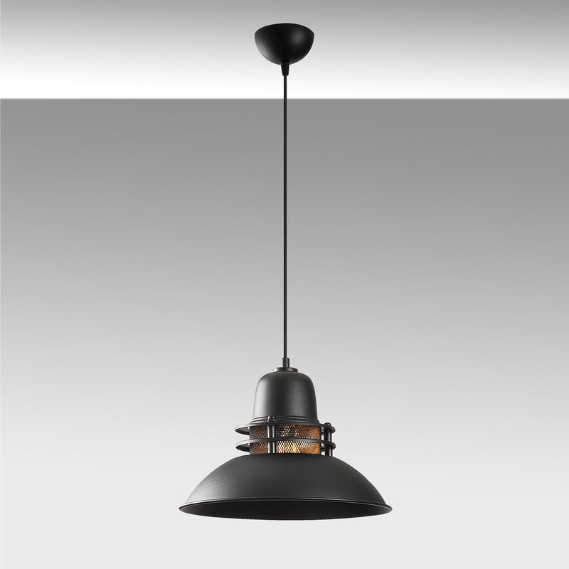 Lustra Saglam-3735, negru, metal, 34x123 cm