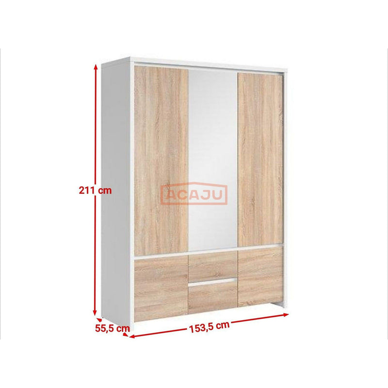 Dulapuri pentru haine mobila dormitor Kaspian, 153.5X55.5X211 cm