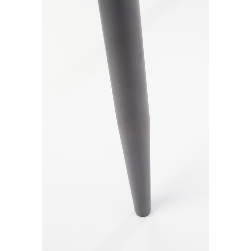 Scaun tapitat K368, gri inchis/negru, stofa clasica/piele ecologica/metal, 45x58x92 cm