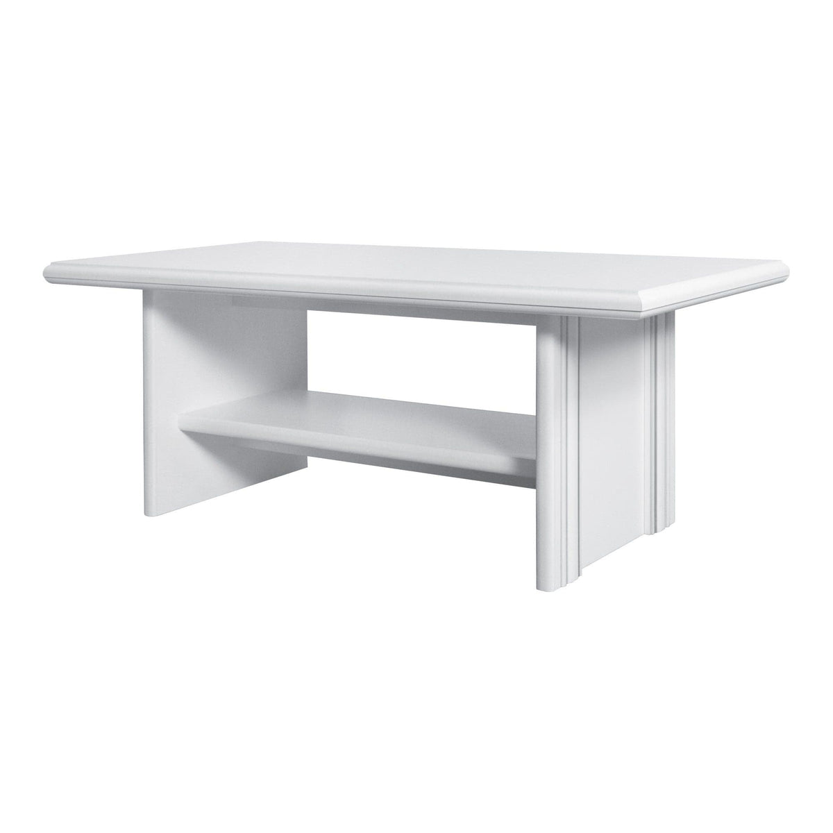Masute cafea vintage IDENTO, alb, PAL, 130x65x51 cm
